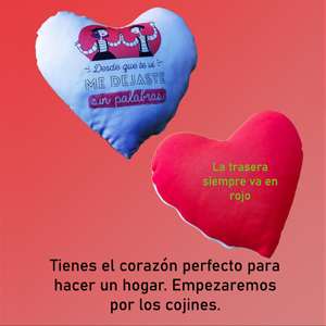 Cojines personalizados con texto e imagen